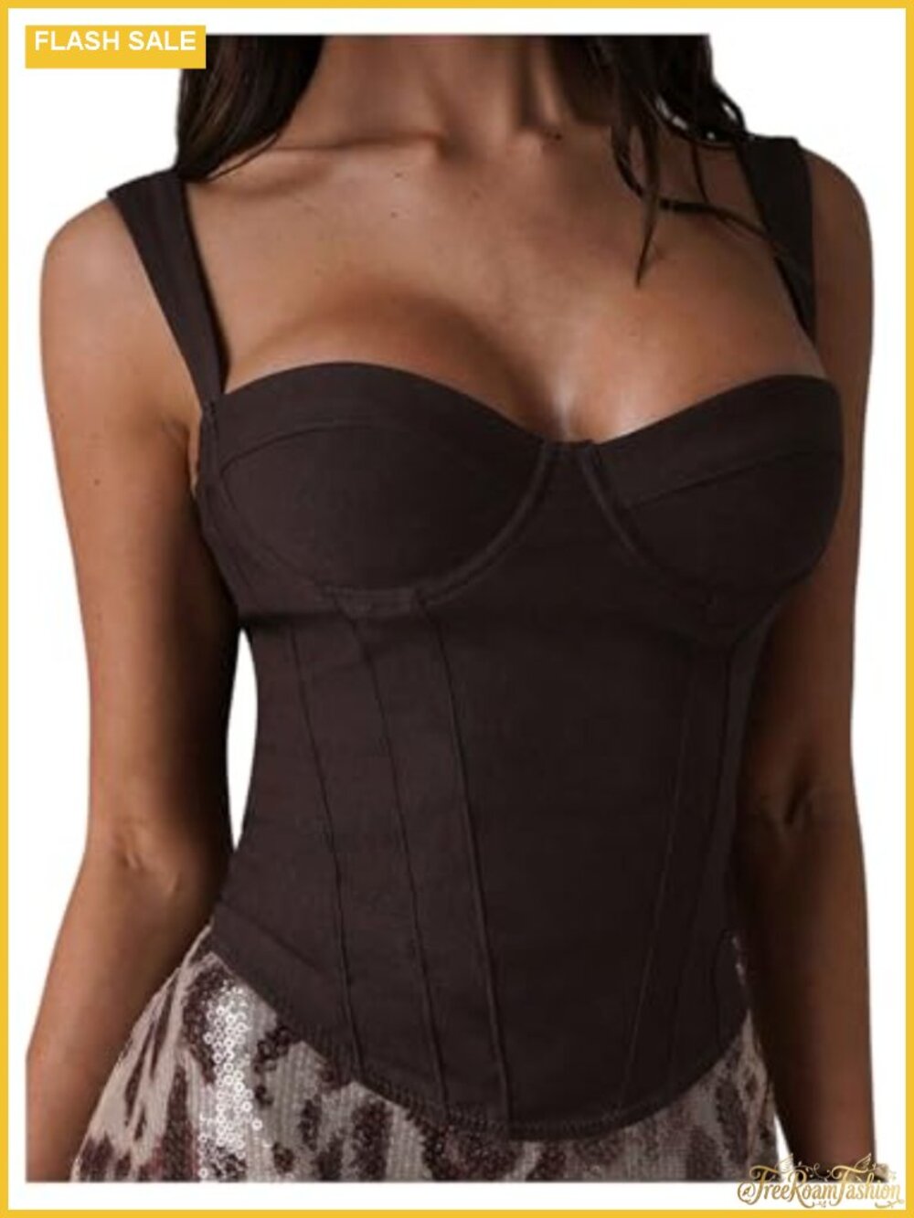 Lace Up Bustier Corset Top Push Up Crop Sleeveless Club Outfit